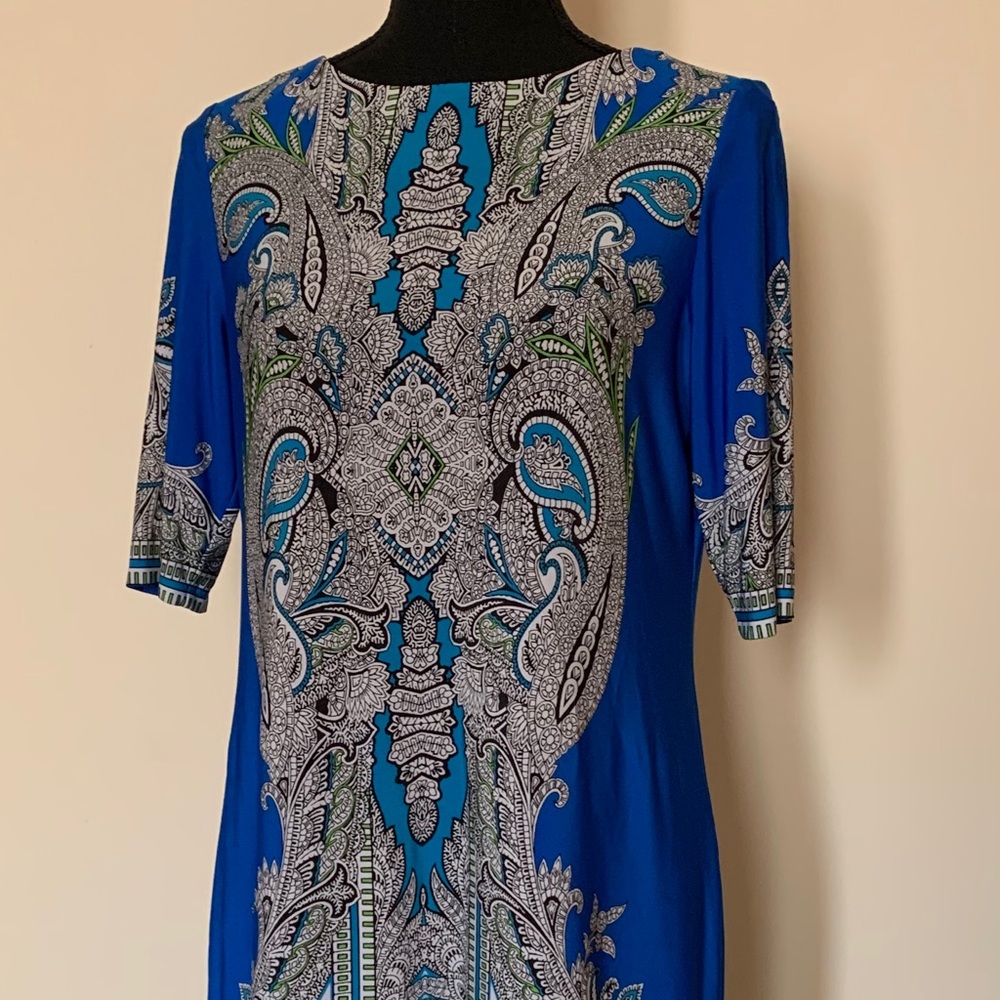 Sandra Darren Royal Blue wrinkle free dress